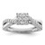 14k White Gold 1/2 carat Lab Grown Diamond VS/SI+ G+ Complete Cluster Engagement Ring - RM-0AD152E3-6038