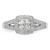 14k White Gold 1/2 carat Lab Grown Diamond VS/SI+ G+ Complete Cluster Engagement Ring - RM-1C31E6F4-3357
