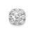 14k White Gold 1/2 carat Lab Grown Diamond VS/SI+ G+ Complete Cushion Halo Chain Slide Pendant