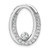 14k White Gold 1/2 carat Lab Grown Diamond VS/SI+ G+ Complete Double Oval Chain Slide Pendant