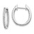 14k White Gold 1/2 carat Lab Grown Diamond VS/SI+ G+ Complete In and Out Hinged Hoop Earrings