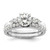 14k White Gold 1/2 carat Lab Grown Diamond VS/SI+ G+ Complete Ring Wrap - RM-8A0C36F8-3458