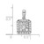 14k White Gold 1/2 carat Lab Grown Diamond VS/SI+ G+ Complete Square Cluster Pendant