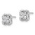 14k White Gold 1/2 carat Lab Grown Diamond VS/SI+ G+ Complete Square Halo Post Earrings