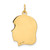 14k .013 Depth Engravable Girl Head Charm - XM-2CDB0557-4090