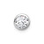 14k White Gold 1/2 carat Lab Grown Diamond VS/SI+ G+ Round Complete Bezel Chain Slide Pendant