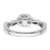 14k White Gold 1/2 carat Lab Grown Diamond VS/SI+ G+ Round Complete Bypass Engagement Ring