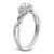 14k White Gold 1/2 carat Lab Grown Diamond VS/SI+ G+ Round Complete Bypass Engagement Ring