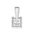 14k White Gold 1/2 carat Lab Grown Diamond VS/SI+ G+ Round Complete Four Prong Pendant