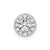 14k White Gold 1/2 carat Lab Grown Diamond VS/SI+ G+ Round Complete Halo Chain Slide Pendant - PM-E4CE5350-1113