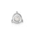 14k White Gold 1/2 carat Lab Grown Diamond VS/SI+ G+ Round Complete Three Prong Chain Slide Pendant