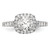 14k White Gold 1/2 carat Lab Grown Diamond VS/SI+ G+ Semi Mount Halo Peg Set Engagement Ring