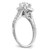 14k White Gold 1/2 carat Lab Grown Diamond VS/SI+ G+ Semi Mount Halo Peg Set Engagement Ring