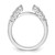 14k White Gold 1/2 carat Lab Grown Diamond VS/SI+ G+ Semi Mount Peg Set Engagement Ring - RM-46A1CD63-5009