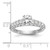 14k White Gold 1/2 carat Lab Grown Diamond VS/SI+ G+ Semi Mount Peg Set Engagement Ring - RM-5335CE97-7755