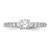 14k White Gold 1/2 carat Lab Grown Diamond VS/SI+ G+ Semi Mount Peg Set Engagement Ring - RM-7BC43813-4382