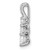 14k White Gold 1/2 carat Lab Grown Diamond VS/SI+ G+ Three Stone Chain Slide Pendant