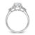 14k White Gold 1/2 carat Lab Grown Diamond VS/SI+ G+ Triangle 1 1/2 carat Round Semi Mount Three Stone Engagement Ring
