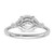 14k White Gold 1/2 carat Lab Grown Diamond VS/SI+ G+ Triangle 1 1/2 carat Round Semi Mount Three Stone Engagement Ring