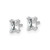 14k White Gold 1/2 ctw Lab Grown Diamond VS/SI+ G+ Radiant 4 Prong Heavy Wt. Stud Earrings