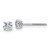 14k White Gold 1/2 ctw Lab Grown Diamond VS/SI+ G+ Round 4 Prong Standard Wt Screwback Stud Earrings