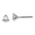 14k White Gold 1/2 ctw Lab Grown Diamond VS+ F+ Round 3 Prong Heavy Wt. Screwback Stud Earrings - EM-2D97DFBE-6682
