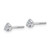 14k White Gold 1/2 ctw Lab Grown Diamond VS+ F+ Round 3 Prong Heavy Wt. Screwback Stud Earrings - EM-2D97DFBE-6682