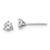 14k White Gold 1/2 ctw Lab Grown Diamond VS+ F+ Round 3 Prong Heavy Wt. Stud Earrings - EM-D4B5799D-9601