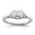 14k White Gold 1/20 carat Lab Grown Diamond VS/SI+ G+ 1 carat Center East-West Oval Semi Mount Engagement Ring