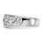 14k White Gold 1/20 carat Lab Grown Diamond VS/SI+ G+ Semi-Mount Pet Set Engagement Ring
