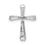 14k White Gold 1/20ct. 5-Stone Diamond Cross Chain Slide