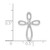 14k White Gold 1/20ct. Diamond Cross Chain Slide