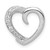 14k White Gold 1/20ct. Diamond Heart Chain Slide - PM-7ECA8079-1885