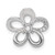 14k White Gold 1/20ct. Diamond Round Petal Flower Chain Slide