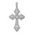 14k White Gold 1/2ct. Diamond Fancy Cross Pendant