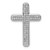 14k White Gold 1/2ct. Diamond Latin Cross Chain Slide