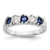14k White Gold 1/3 carat Diamond and Blue Sapphire Complete Band - RM-833F29C2-1481