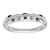 14k White Gold 1/3 carat Diamond and Blue Sapphire Complete Band - RM-C1B7256E-9934