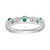 14k White Gold 1/3 carat Diamond and Emerald Complete Band - RM-20631943-2594