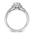 14k White Gold 1/3 carat Lab Grown Diamond VS/SI+ G+ 1 carat center Round Semi Mount Engagement Ring - RM-131D4301-4419