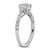 14k White Gold 1/3 carat Lab Grown Diamond VS/SI+ G+ 1 carat center Round Semi Mount Engagement Ring - RM-131D4301-4419