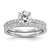 14k White Gold 1/3 carat Lab Grown Diamond VS/SI+ G+ 1 carat Center Round Semi Mount Engagement Ring - RM-930B16DD-5589