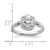 14k White Gold 1/3 carat Lab Grown Diamond VS/SI+ G+ 1 carat Center Round Semi Mount Halo Engagement Ring