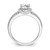 14k White Gold 1/3 carat Lab Grown Diamond VS/SI+ G+ 3/4 carat Center Round Semi Mount Engagement Ring