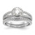 14k White Gold 1/3 carat Lab Grown Diamond VS/SI+ G+ 3/4 carat Center Round Semi Mount Engagement Ring
