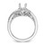 14k White Gold 1/3 carat Lab Grown Diamond VS/SI+ G+ 3/4 carat Round Center Semi Mount Engagement Ring
