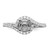 14k White Gold 1/3 carat Lab Grown Diamond VS/SI+ G+ 3/4 carat Round Center Semi Mount Engagement Ring