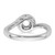 14k White Gold 1/3 carat Lab Grown Diamond VS/SI+ G+ 3/4 carat Round Center Semi Mount Engagement Ring