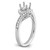 14k White Gold 1/3 carat Lab Grown Diamond VS/SI+ G+ 3/4 carat Round Center Semi Mount Engagement Ring