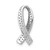 14k White Gold 1/3 carat Lab Grown Diamond VS/SI+ G+ Complete Awareness Ribbon Chain Slide Pendant